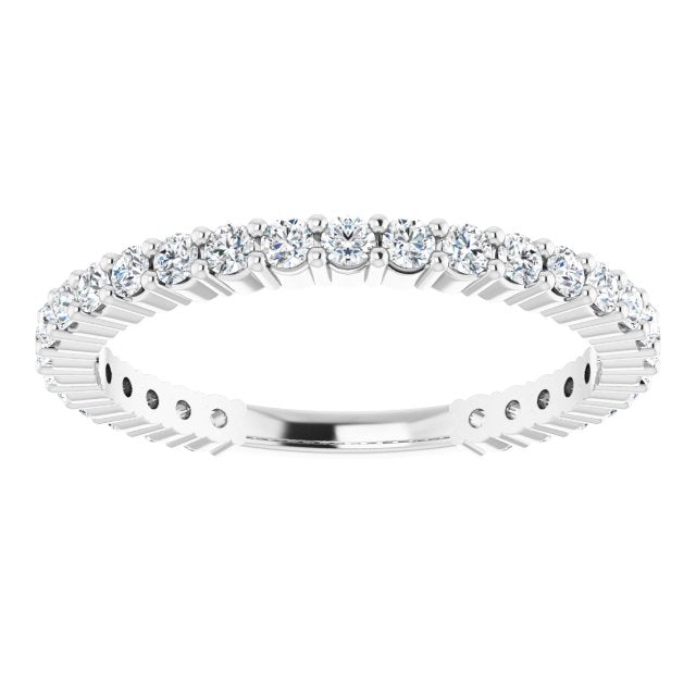 0.50 ct. Round Cut Diamond Delicate Stackable Wedding Band-VIRABYANI